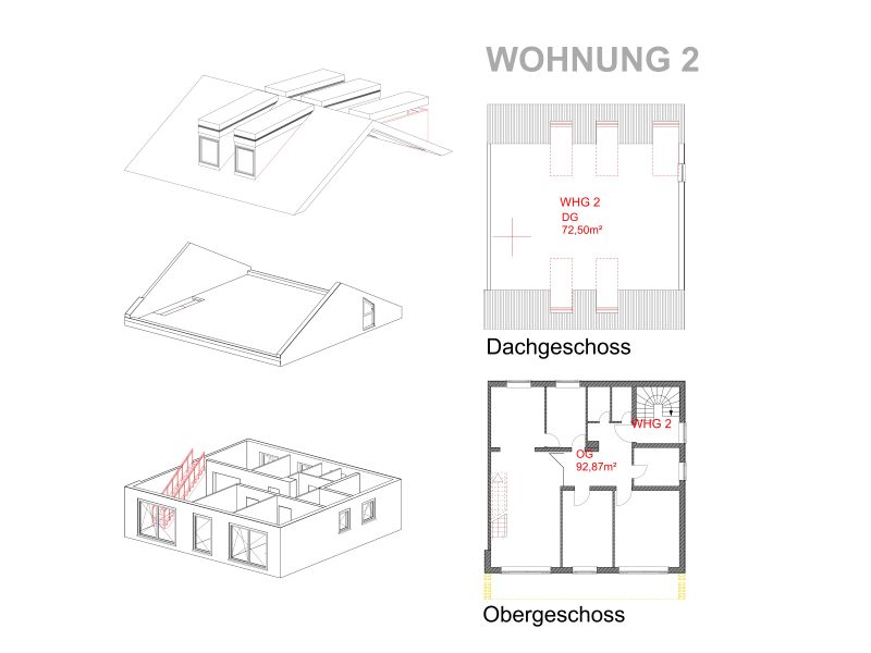1 wird 2 Familienhaus Whg 2